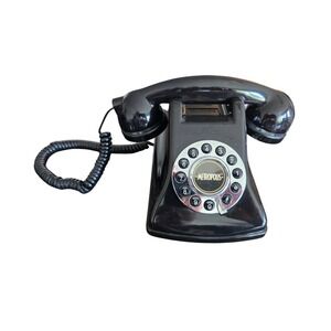 Vintage "Metropolis" Black Art Deco Phone‎